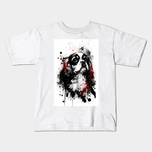 Cavalier King Charles Spaniel Kids T-Shirt by TortillaChief